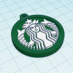 Captura.JPG Keychain Starbucks logo