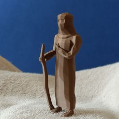 IMG20220214132330.jpg STL file Low poly Bedouin・Model to download and 3D print