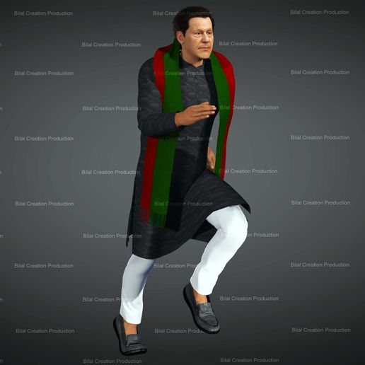 9.jpg DXF file Imran Khan Realistic Character・3D print design to download, bilalcreation