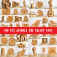 152.jpg Animals Relief Bundle - 3D STL File For CNC Wood Carving, Cnc Router Files, Cnc relief files, 3d printer files