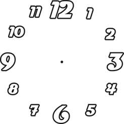 Num.png STL-Datei Numbers for Bird wall clock kostenlos・Design für 3D-Drucker zum herunterladen