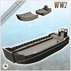 1-PREM.jpg STL-Datei Pionierlandungsboot Pilabo 41 Transportboot - Deutschland Ost-Westfront Normandie Stalingrad Berlin Ardennen WWII・3D-Drucker-Vorlage zum herunterladen