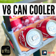 PATREON-5.png STL file V8 ENGINE BLOCK CAN COOLER / HOLDER・3D printable model to download