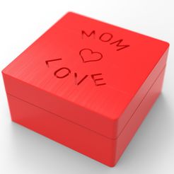 Mom-Love-Square-box-11.jpg Mom Love 3D Jewelry Box - A case for Mom's treasures