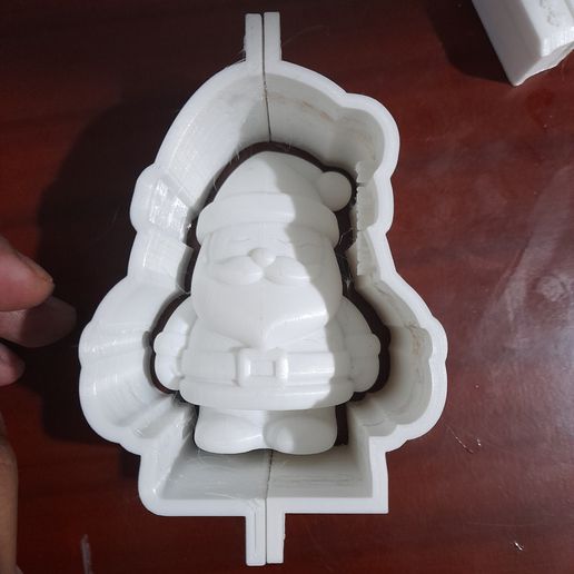 Santa Claus Mold and Counter Mold For Candles - 3D model önizlemesi