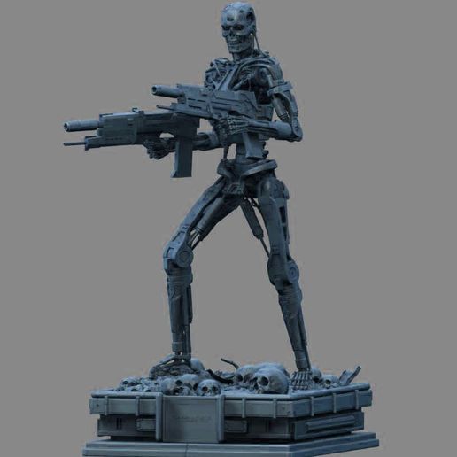 🤖 Terminator T-800 Endoskeleton High Detal・ 3D File for 3D printing and ...