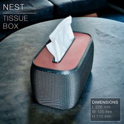 NEST_tissue-box_black_top-side.jpg NEST  |  Wicker Tissue Box