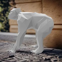 rrrtgcccc-2.jpeg STL file Low Poly Chimpanzee・3D printing design to download