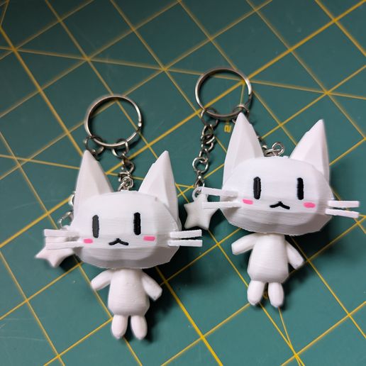 Re:ens 欅瘤 × Iron Object Stand 🐱 Porta-chaves Roblox harajuku mori kei silly cat・Arquivo STL