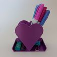 3.jpg Three Hearts Pen, Pencil, Sharpie Holder; Make-Up Box; Desktop Organizer
