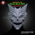 Kaiju_No_8_Mask_jaw-movements_3D_Print_Model_STL_File_01.jpg Kaiju No 8 Mask - Hibino Kafka Monster 8 Cosplay