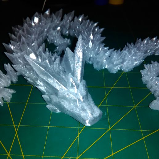 Хрустальный дракон, артикулирующее животное Flexi Wiggle Pet, печать на месте, фантазия, rsalberg