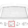 2a940934-e527-43e6-a489-92fd518bf6af.png Bmw E30\E28\E34 - rear sun shade roof hook (OEM: 82 12 9 413 178)