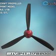 AIRCRAFT PROPELLE esa cycle v8) AIRPLANE PROPELLER 1:18 MTV-34-1-A/175-200  3D printable model