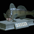 zander-statue-4-mouth-open-3.png fish zander / pikeperch / Sander lucioperca open mouth statue detailed texture for 3d printing