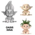 IMG_4134.jpeg FLOWER POT/VASE/CONTAINER -“BABY TROLL” WITH REMOVABLE HAIR