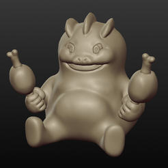 1.png Fichier OBJ gratuit Gros Machop・Plan à télécharger et à imprimer en 3D