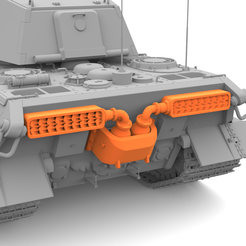 7.png STL file Hydra Flame Suppressor Tiger 2/Jagdtiger/E-50/E-75/E-100/VK 7501K・3D printable model to download