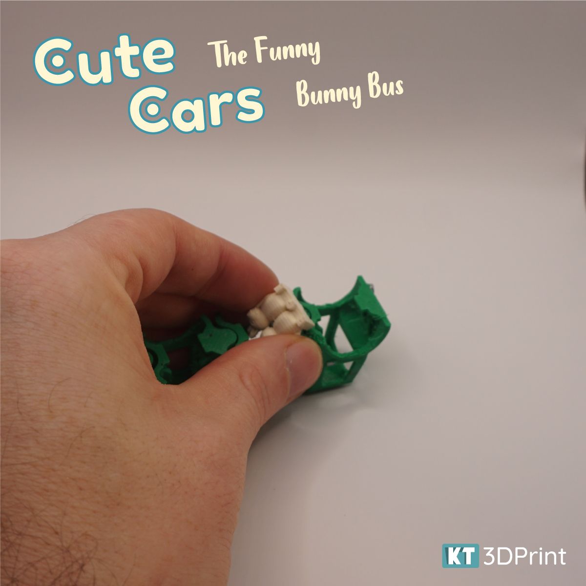 CuteCarsBunny_7.jpg Télécharger fichier STL Voitures mignonnes - Funny Bunny Bus • Modèle à imprimer en 3D, KT3Dprint