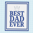 vy BEST DAD EVER Best Dad Ever Decor Stand Reward Father's Day Gift, personalized frame display gift for fathers