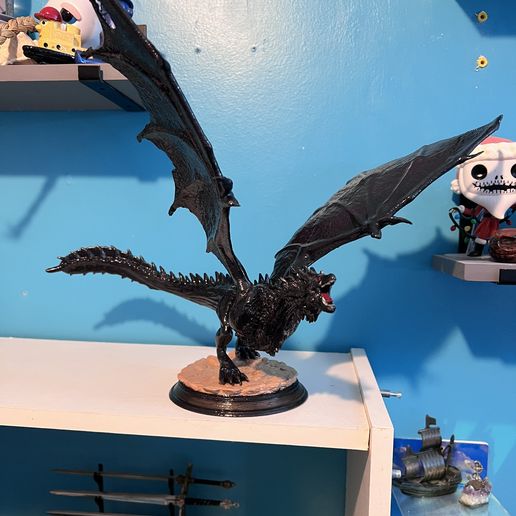 3D printable Balerion, the Black Terror of Game of Thrones • made with ...