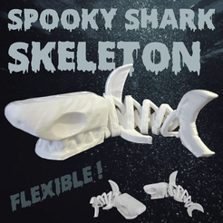 Shark-Photo-1.png Файл 3D Жутковатый скелет акулы・Дизайн 3D принтера для загрузки