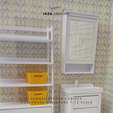 R CABINET. | ) RE 1:12 SCALE Miniature IKEA-inspired Hemnes Mirror Cabinet Furniture, Furniture for Ikea Dollhouse 1:12