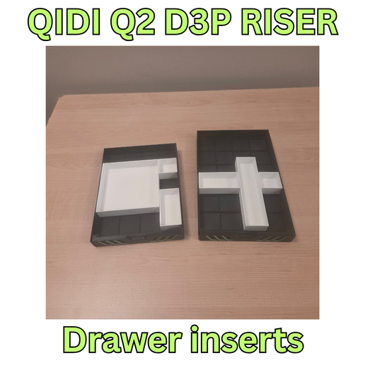 🧞‍♂️ Qidi Q2 D3P riser - drawer inserts・Free 3MF File for 3D printing・Cults