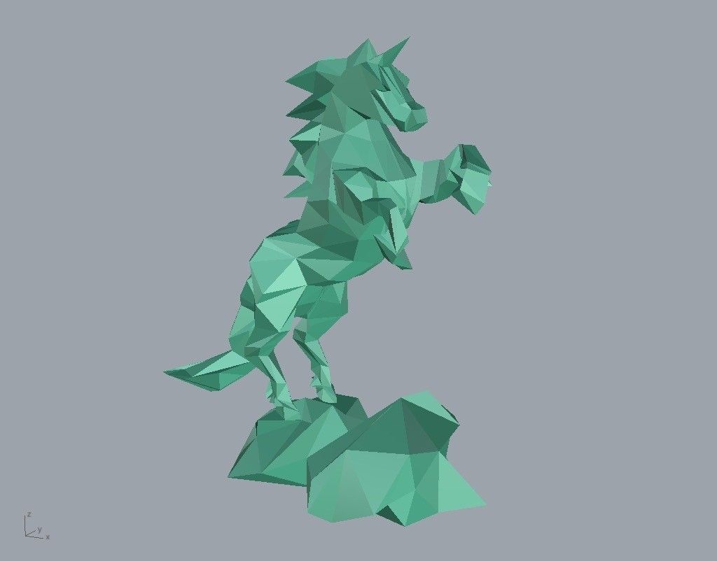 Download STL file Low-poly unicorn • Design to 3D print ・ Cults