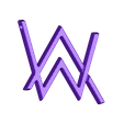 Alan Walker Logo - By Ecreateur.stl Alan Walker Logo
