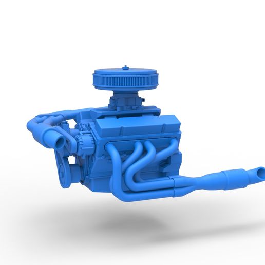 Engine V8 for Supermodified race car Version 4 (1:25 Scale)
