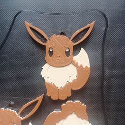 eevee-keychain.jpg STL file Eevee Colorized Keychain and Ornament・Model to download and 3D print