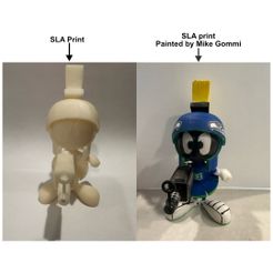 marvin-plain-vs-painted1.jpg Free STL file Marvin the Martian - Onepiece・3D printable design to download