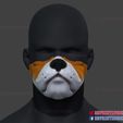 Bulldog_Mask_Face_Cosplay_3dprint_01.jpg Bulldog Face Mask Halloween Cosplay for 3D Print