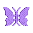 Cute_Flexi_Butterfly.stl Cute Flexi Butterfly - Print-in-Place - no supports - 8-bit Pixel Art - Voxel Art