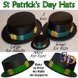 St-Patricks-Day-Hat-IMG.jpg Saint Pat's Hat - St Patrick Day Holiday Hats in Adult, Kid and Mini Leprechaun Sizes