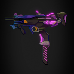 Sombra_1.png STL file Overwatch 2 Sombra Gun for Cosplay 3D print model・Template to download and 3D print