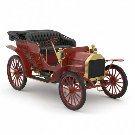 Winton Motor Carriage 1950s classic car STL, modern car STL, car lift STL, car showroom STL, rally car STL, van STL, 1970s vintage car STL, FDM friendly car STL, beginner friendly car STL, 2010 supercar STL, Hot Wheels scale car STL, print ready car STL,