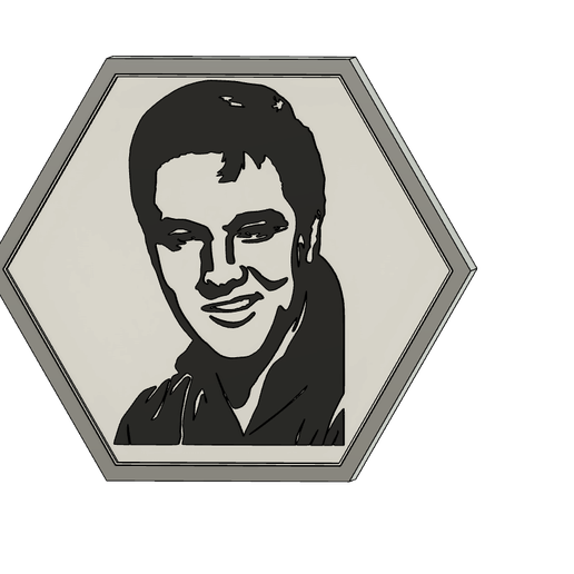 elvis light portrait 3D model