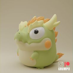 1.jpg STL file Grumpii Monster Art Toy - Dragon・3D print design to download