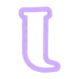 j_Low_case.stl sherk - alphabet font - cookie cutter
