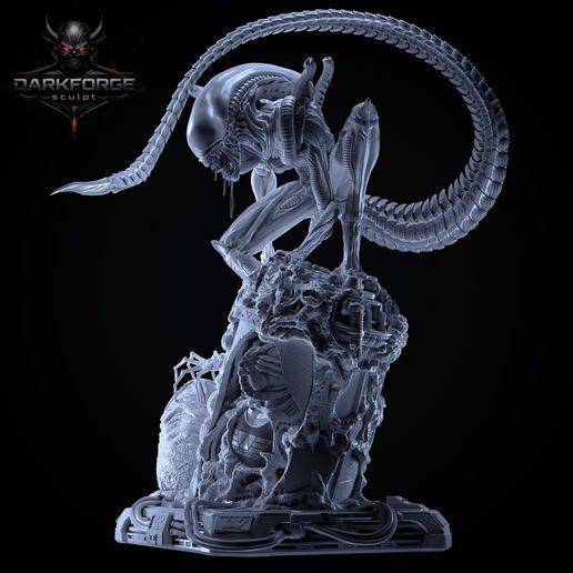 👽 Alien・ STL File for 3D printing・Cults