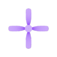 Model_plane_prop_4blades.stl Propellers for rubber band models and planes