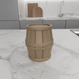 HighQuality.png 3D Barrel Decor with 3D Stl Files and Gift for Women & Home Decor, 3D Printing, Wine Barrel, 3D Printed Decor, Barrel, 3D Art, Small Barrel
