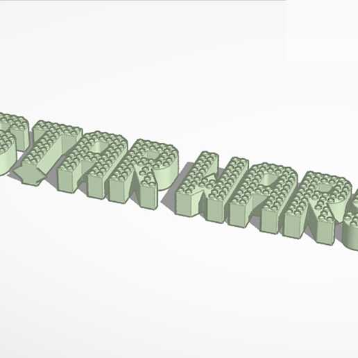 Letters spelling STAR WARS - 80mm x 48mm x 26.8mm L-E-G-O inspired Number Letter Alphabet Blocks - STL file for 3D Printing