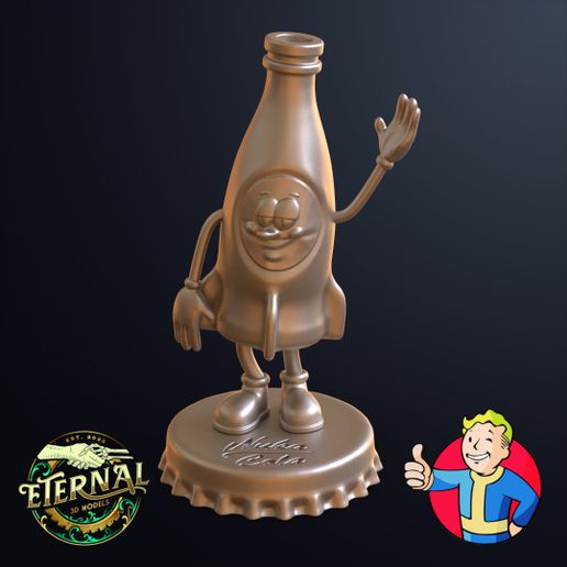🍾 BOTTLE & CAPPY FIGURINES - FALLOUT - ETERNAL・ 3D File for 3D
