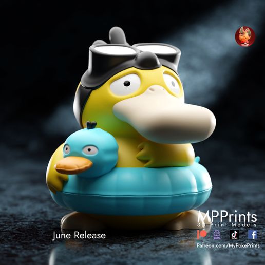 🤿 Psummer Psyduck! pre-supported and multimaterial・ 3D File for