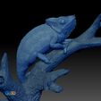 3DPrint5.jpg Panther Chameleon (Furcifer pardalis Sambava) STL 3D Print Model with Full-Size Texture High Polygon