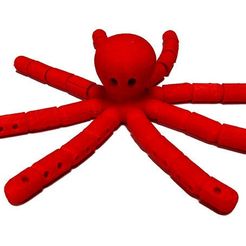 octapus-3_display_large.jpg Free STL file Octopus - with moving tentacles!・3D printing design to download