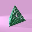 render_1.67.jpg Pirámide abstracta de celosía triangular - Arte geométrico imprimible en 3D
